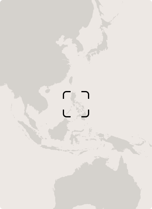 Map focusing on Southeast Asia and the surrounding region with a marker-like crosshair centered over the area.