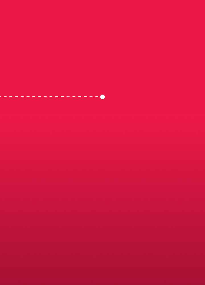 A red gradient background with a white dotted horizontal line extending from the left toward a small white dot near the center-right.