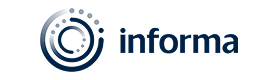 informa logo featuring a circular blue emblem with concentric rings and dots next to the word informa in blue lowercase letters