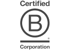 Certified B Corporation logo featuring a circled B with the word “Certified” above and “Corporation” below